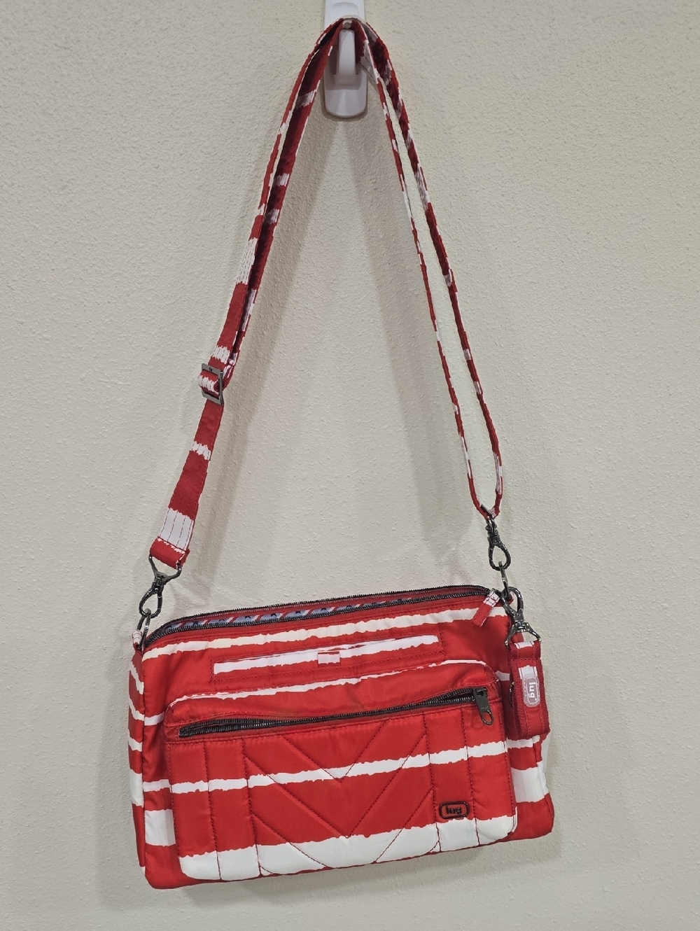 LUG Wrangler Stretch LE Crossbody Red White & Blue Patriotic Star Print